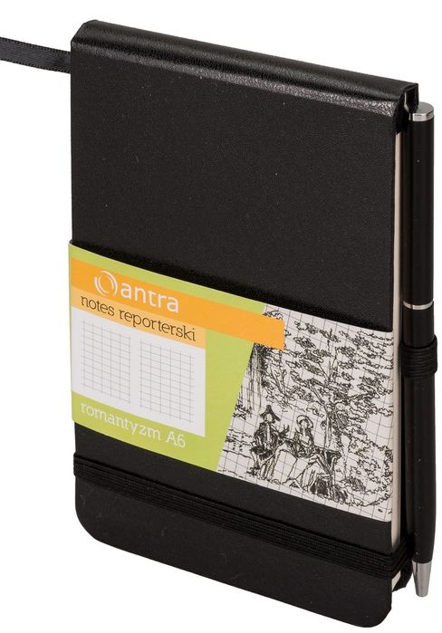 Notes Romantyzm A6 Reporterski Kratka Czarny Antra