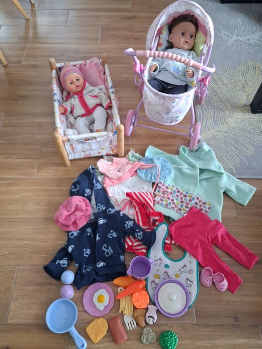 Zestaw zabawek baby born_ wozek_ łóżeczko