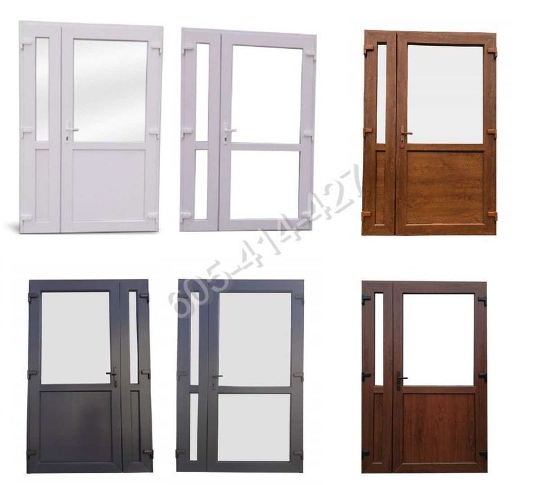 Drzwi PCV 90x200 białe zewnętrzne tarasowe szybka Dostawa cała Pol.