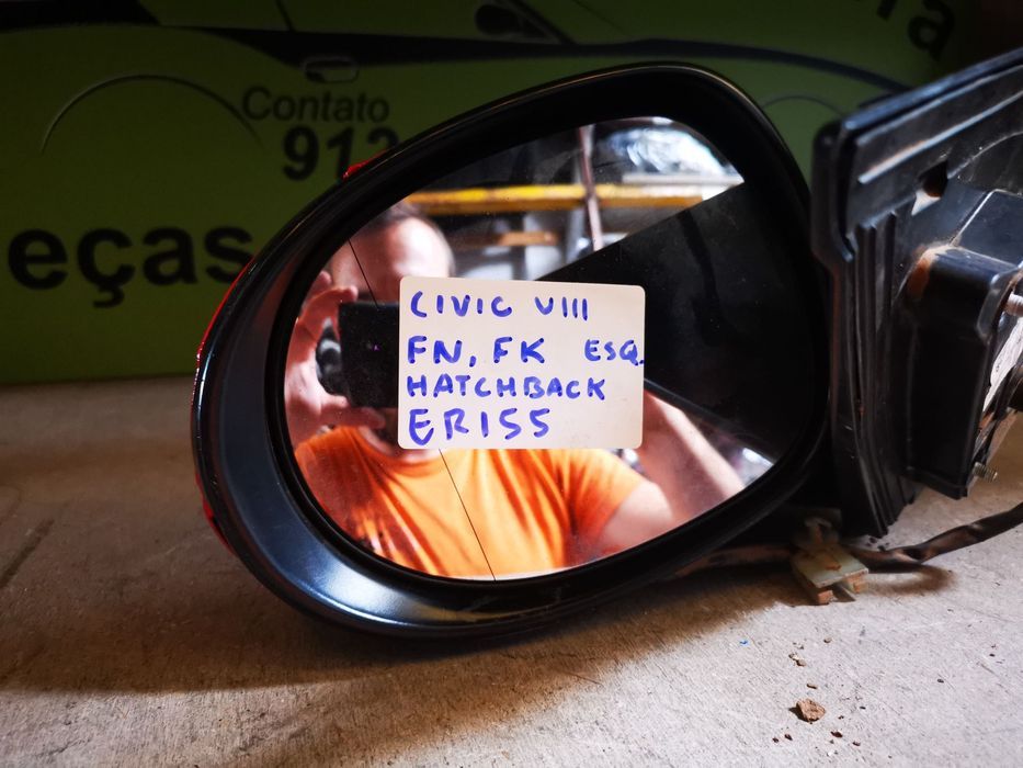 HONDA CIVIC VIII FN FK VIDRO ESPELHO RETROVISOR ESQUERDO - ER155