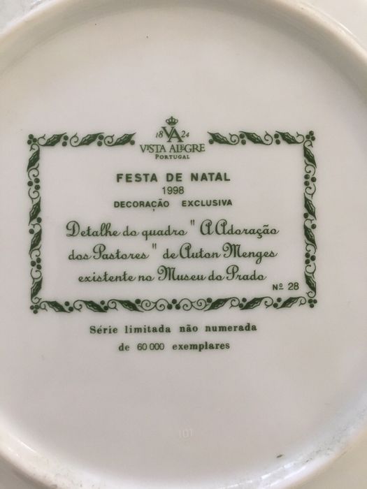 Pratos de natal Vista Alegre