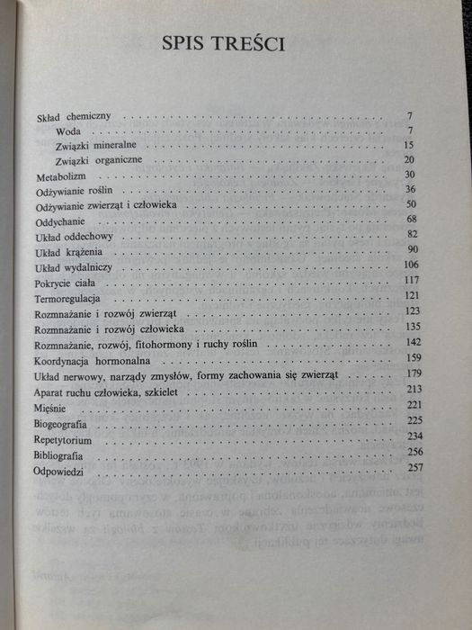 Testy z Biologii, Fizjologia i Biogeografia 1993