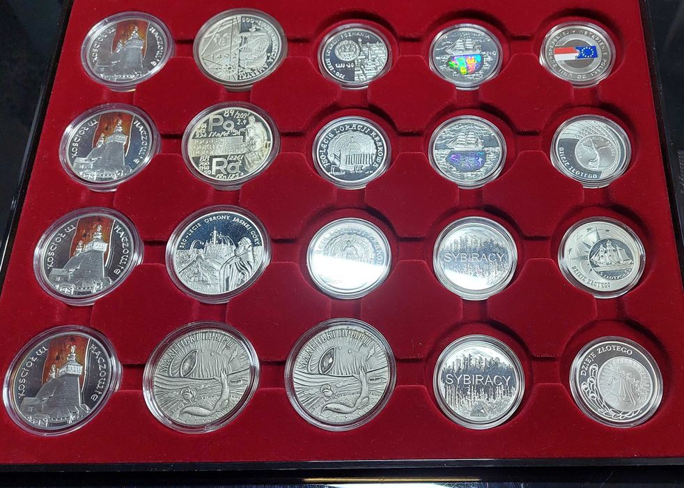 Kolekcja 53 monet srebrnych 10 zł ponad 760g czystego srebra Wawa