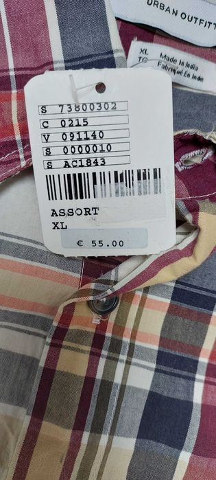 Bawełniana koszula męska w kratkę URBAN OUTFITTERS, R. XL