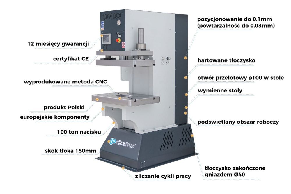 Prasa hydrauliczna UPV100TT UltraPras