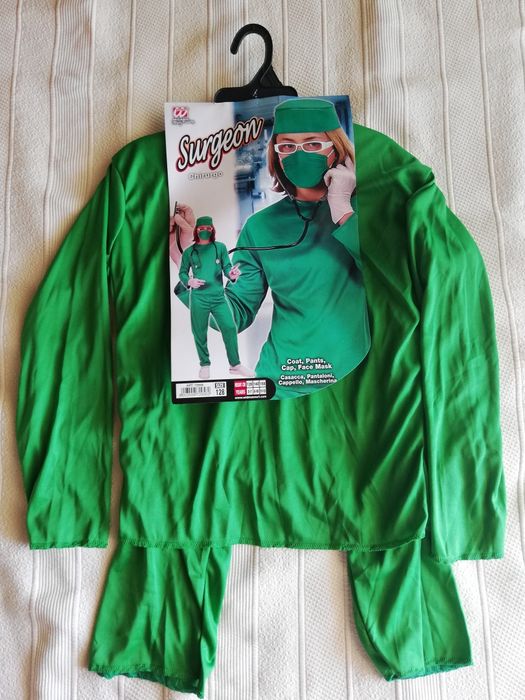 Roupa Carnaval/Halloween médico menino 5/7 anos