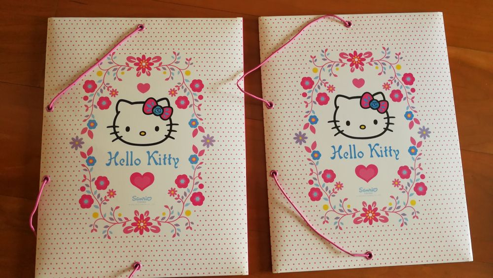 IMPECÁVEL Material papelaria/escolar  Hello Kitty Dossier Capas Estojo