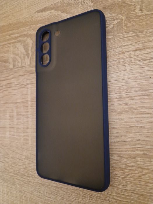 Etui Vennus Color Button Bumper do Samsung Galaxy S21 Plus Granatowy