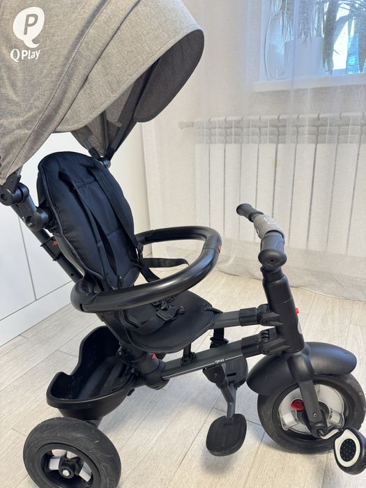 Дитячий велосипед QPlay Rito Rubber Grey складаний триколісний