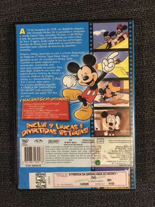 DVD - A Fábrica da Gargalhada do Mickey (Com Manual)