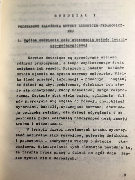 Terapia uspokajająca i rozwijająca dla dzieci nerwicowych i dyslekt.