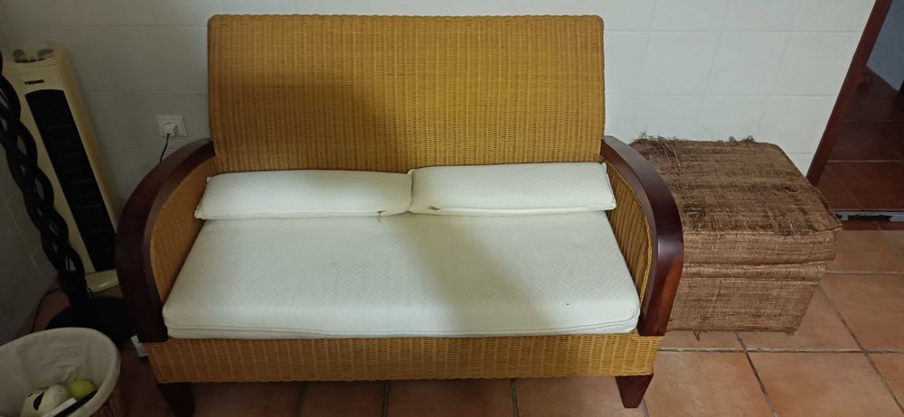 Sofá de dois lugares para exterior/interior