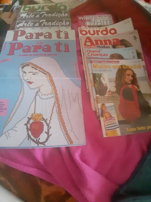 Revistas de bordados, tricot e crochet