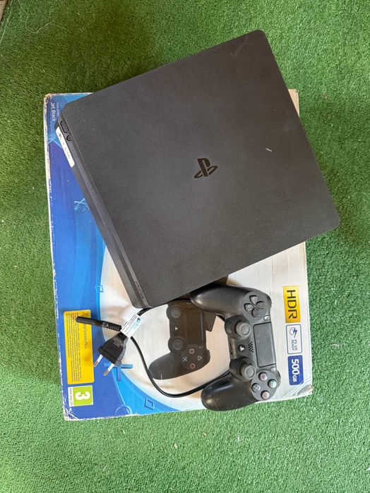 PS4 Slim Konsola PlayStation 4 SLIM + Oryginalny Pad + Kable + Oryginalny Karton | Gwarancja Warszawa