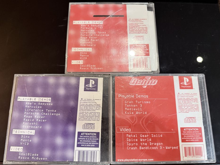 Demo 1 Playstation e oferta Jogo Sega Saturn + Jogo Ps2