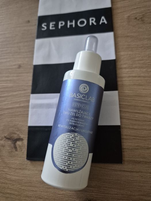 Nowy! Tanio! Apteczny! BASICLAB Emu-Żel 30 ml specjalistyczne serum nawilżające skóra przesuszona PIPETA DŁUGA DATA