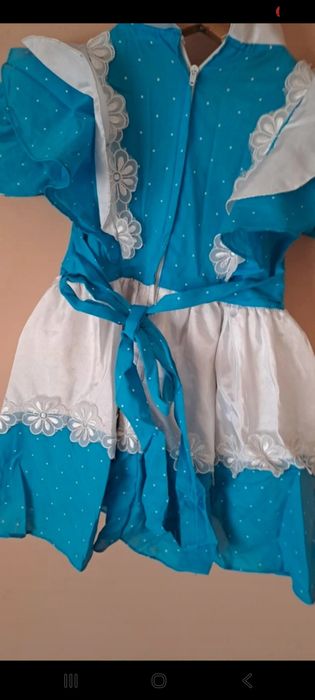 Sukienka Niebieska Prl