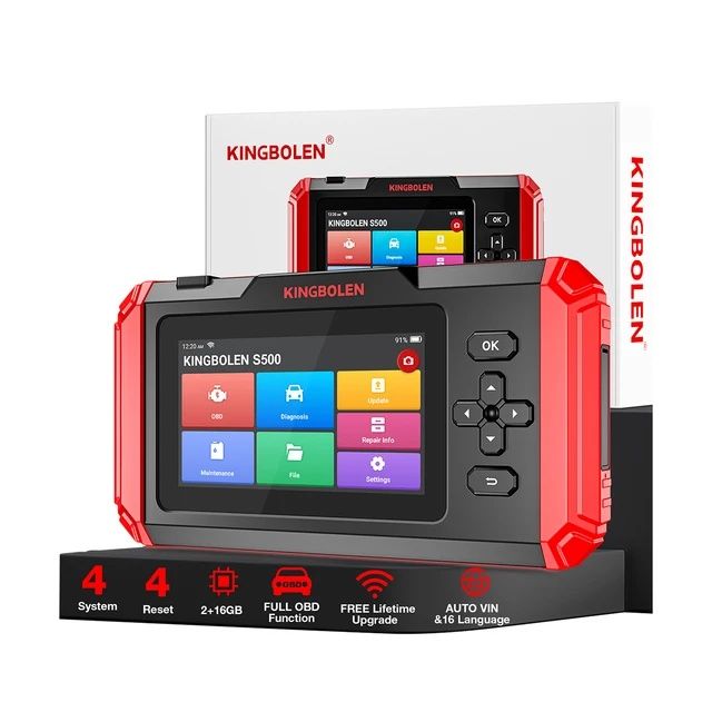 Máquina Diagnóstico Kingbolen S500 OBD2 sistemas ABS/SRS/ECM/TCM NOVO