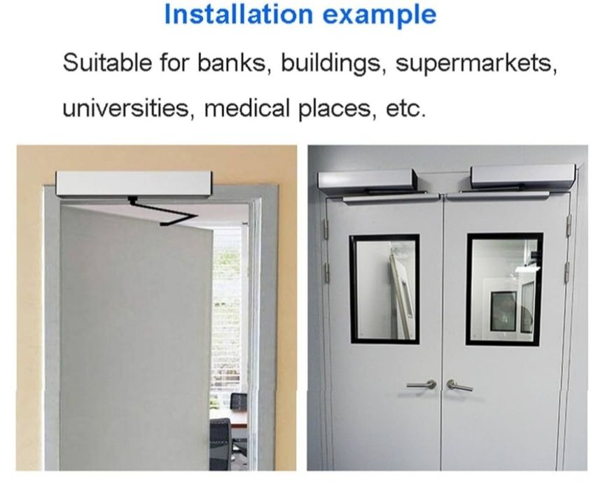Abridor de porta elétrico, tempo de retenção de abertura da porta; 1 ~ 30S (ajustável), embalagem completa com controlo remoto para hospitais/bancos