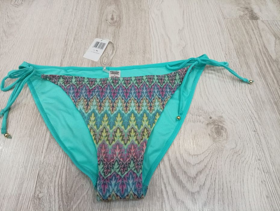 Turkusowe majtki dół od stroju kąpielowego nowe wzory wiązany esotiq X