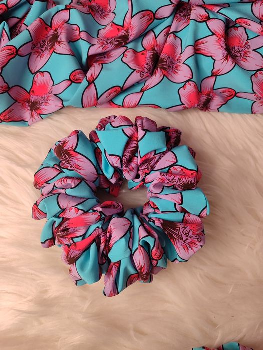 Scrunchie do włosów rozm XL Jedwab silk