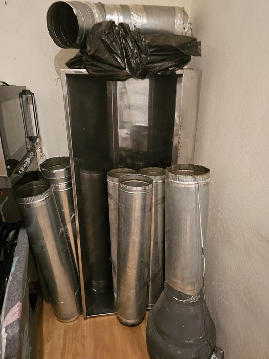 Вытяжной зонт, оцинкованные трубы, колена, вентилятор турбовент 315