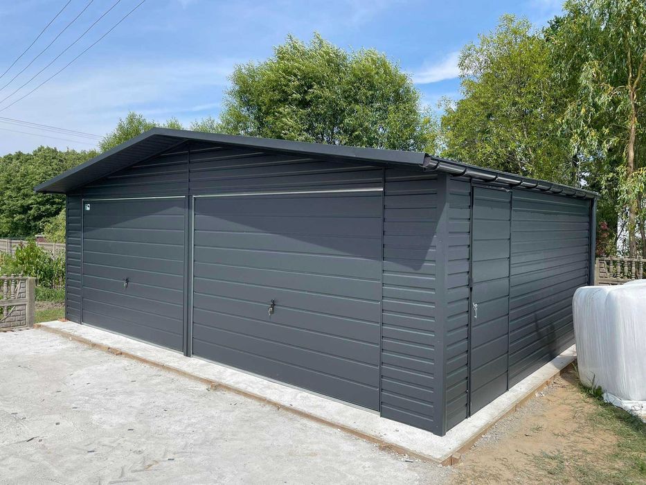 Garaż blaszany 7x5 Wzmocniony PROFILAMI. Producent SZYBKA REALIZACJA
