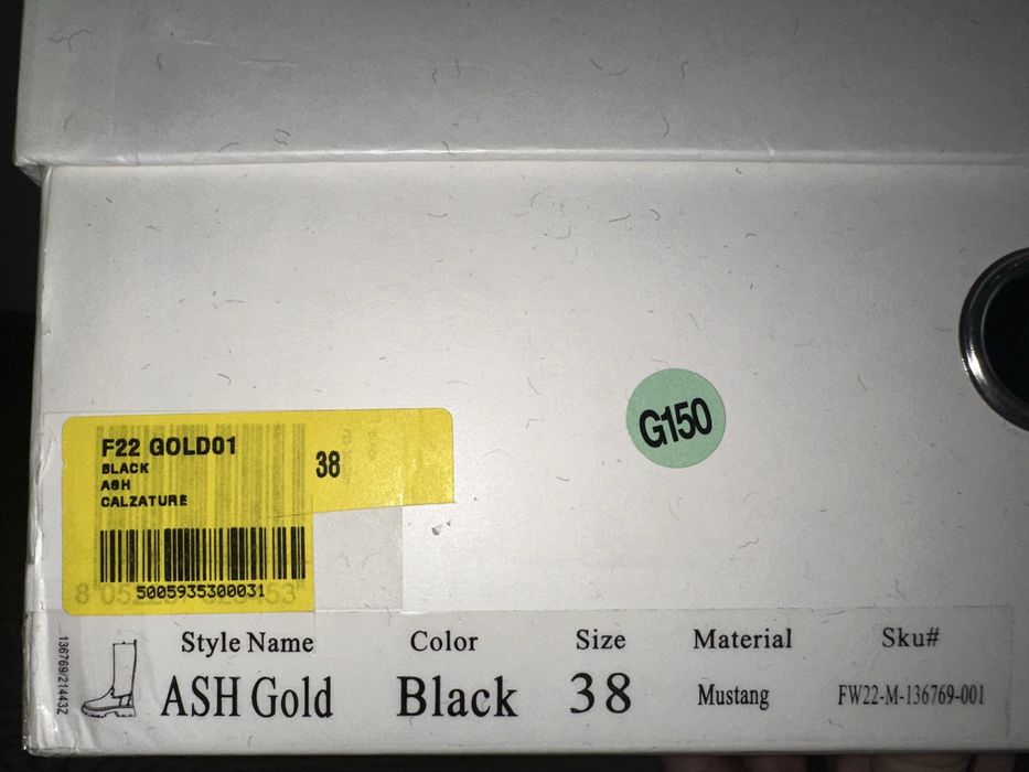 Шкіряні чоботи Ash (ботфорти)