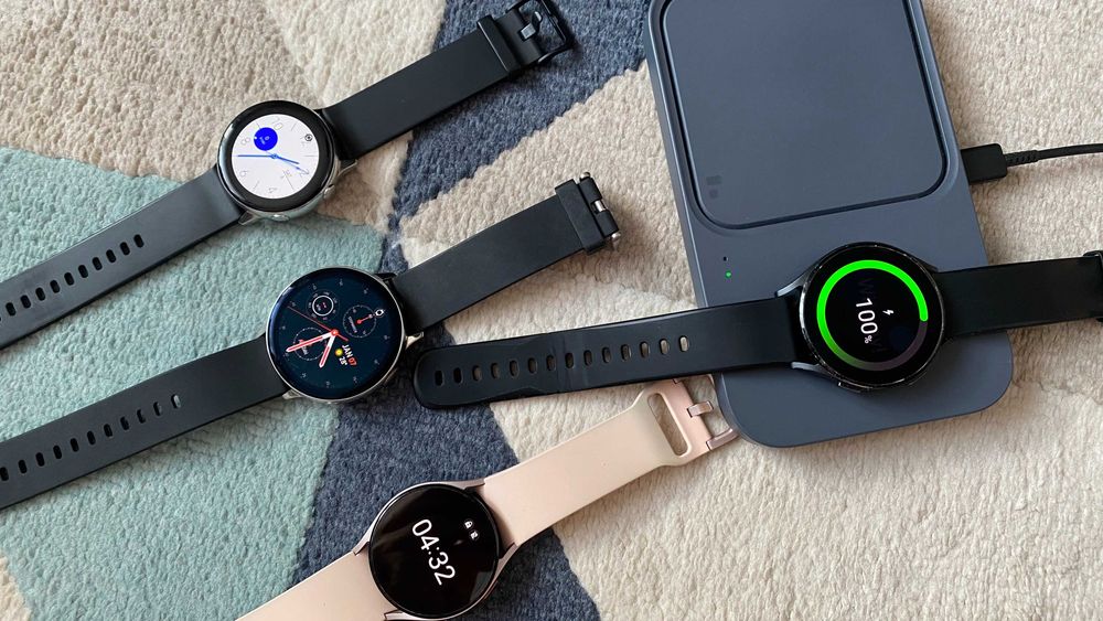 Zestaw 4× Samsung Galaxy Watch + EP‑P5400 + gratisy Amazfit/Polar – cały zestaw