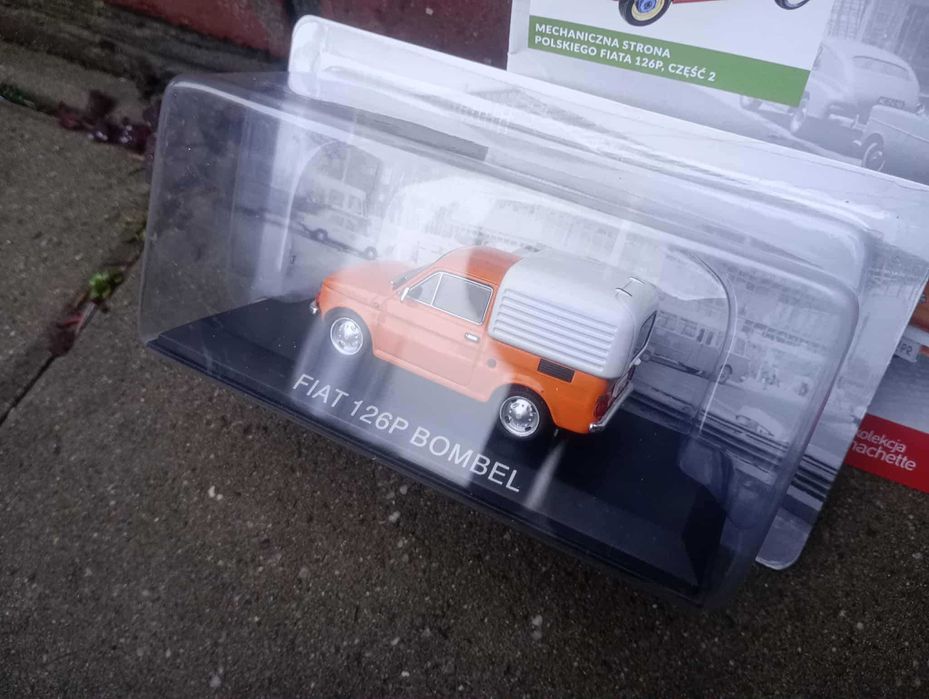 FIAT 126P BOMBEL Pickup hachette 1/43 kultowe maluchy auta PRL NOWY