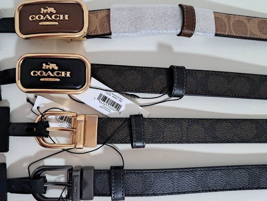 Ремінь Coach Morgan 25 mm двохсторонній пояс шкіра