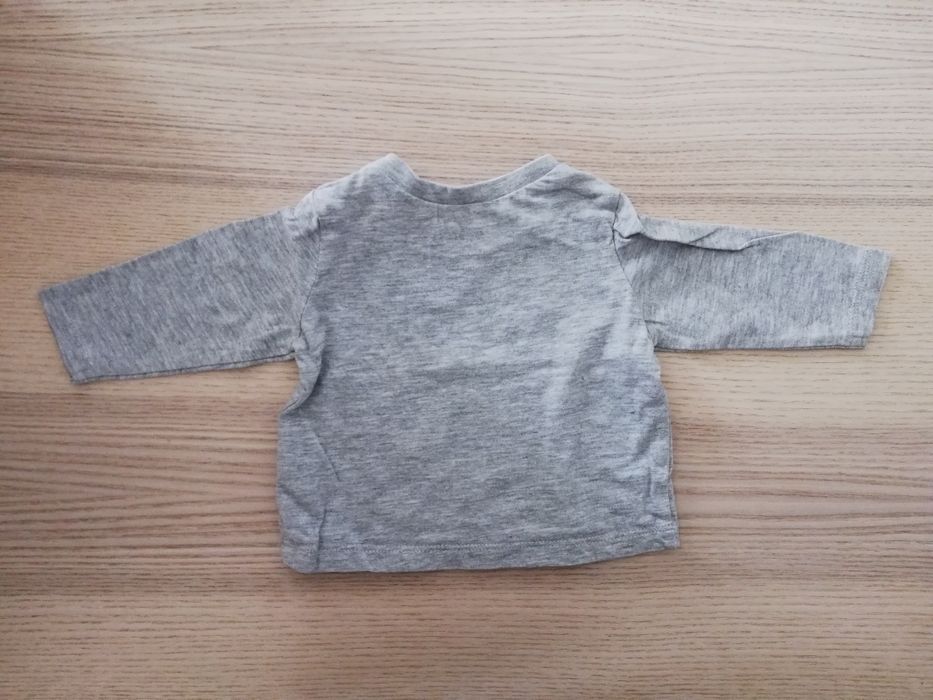 3 topy h&m 50 bluzeczki koszulka longsleeve basic granatowe szare biał
