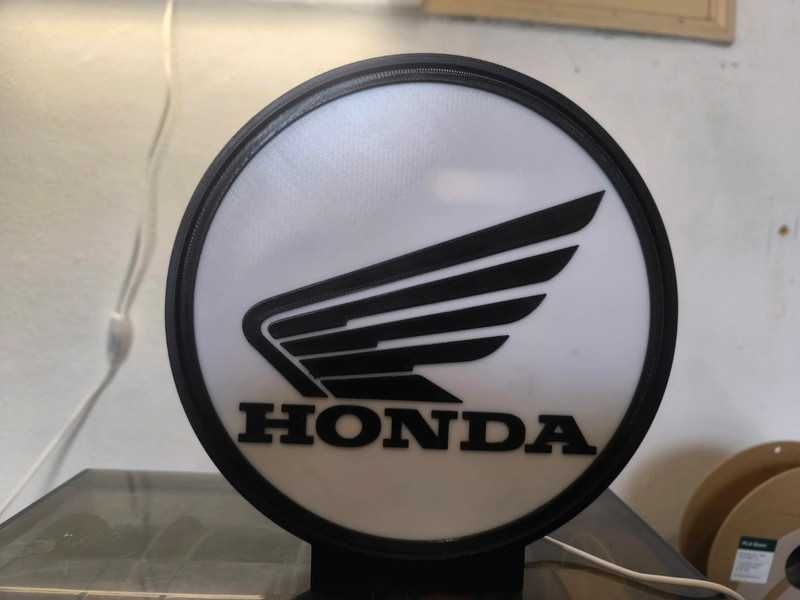 Lightbox Luminaria decorativa Honda Motos cx preta