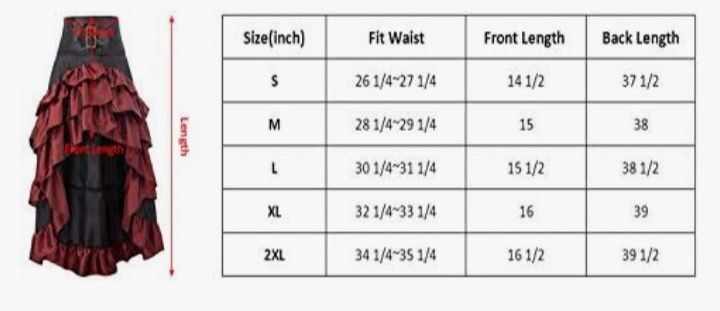 Zestaw Gorset CHARMIAN gotycka spódnica -L