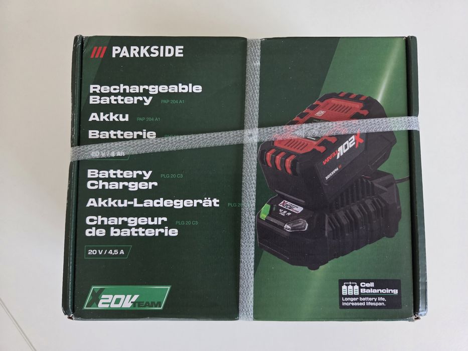 Nowy zestaw  bateria 4ah 20V +  szybka ładowarka 4,5 A Parkside DARMOWA WYSYŁKA INPOST