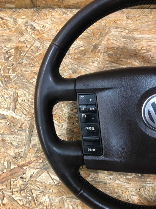 Kierownica Vw Touareg lift brązowa skóra