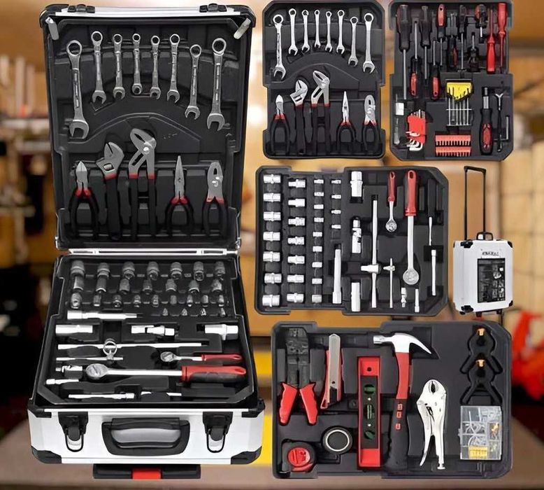 Набор инструментов 4 отсека раздельных 188 предмета германия