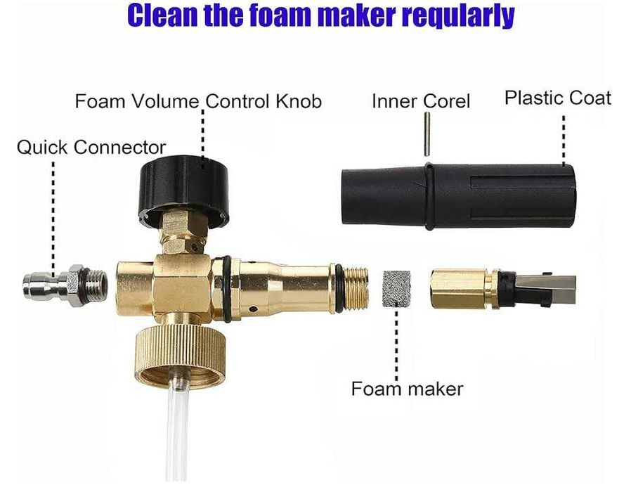 Pistolet do myjki wysokociśnieniowej Tool Daily z pianownicą + 5 dysz