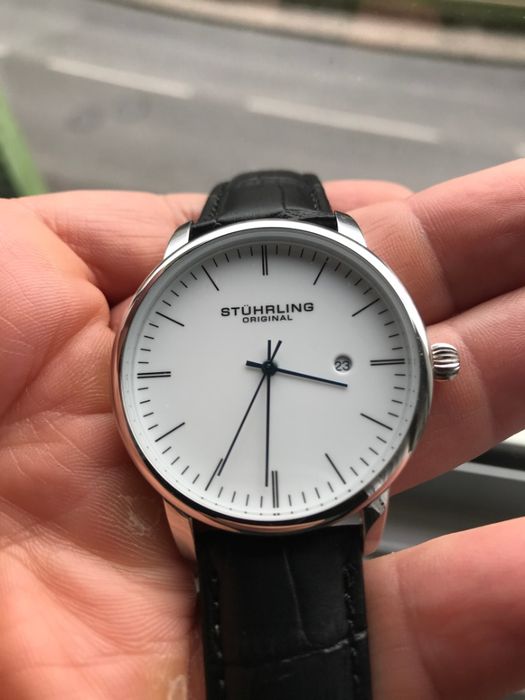 Relógio Clássico Stuhrling, estilo Bahaus Alemão