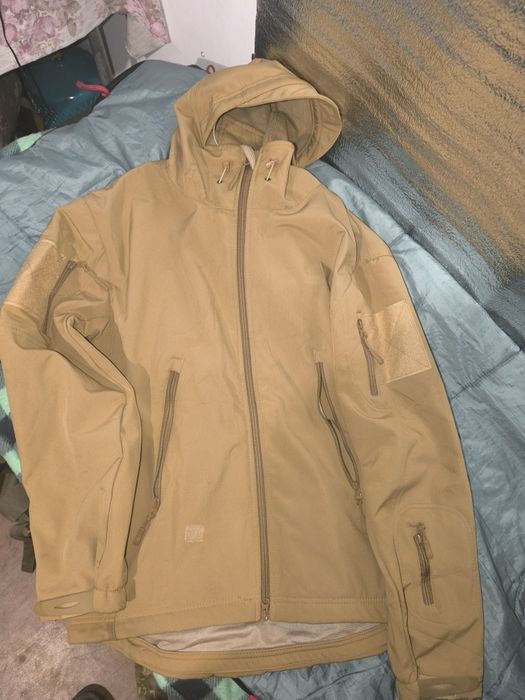 Чоловічий Військовий костюм софт шел на флісі,колір койот