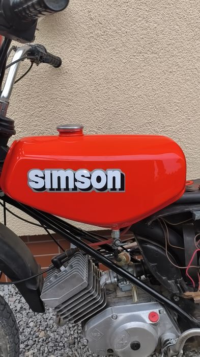 Pokrywy + bak paliwa Simson S51 enduro czerwone