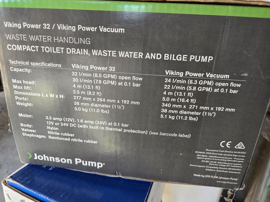 Pompa Johnson Pump Viking Power 32 / Vacuum – nowa, nieużywana
