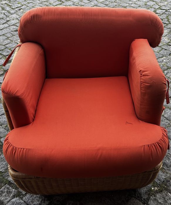 Sofa individual em palhinha