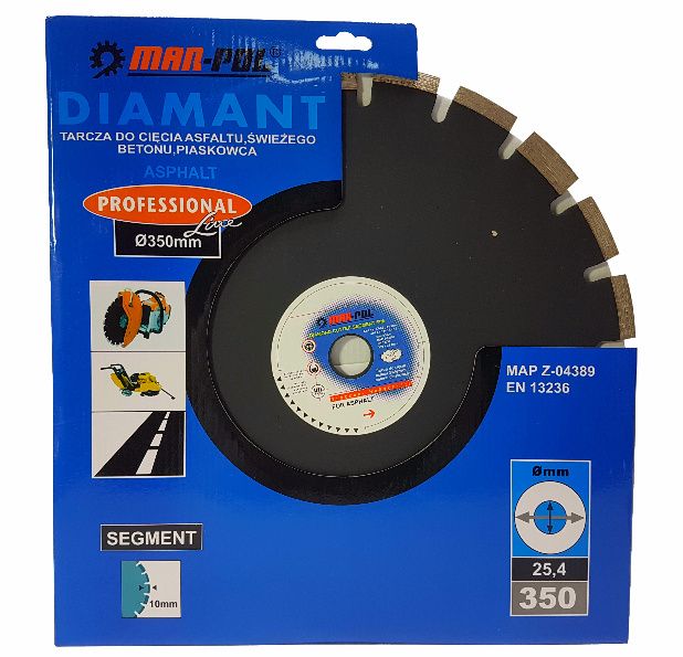 Tarcza diamentowa 350mm*10*25,4 / asfalt /
