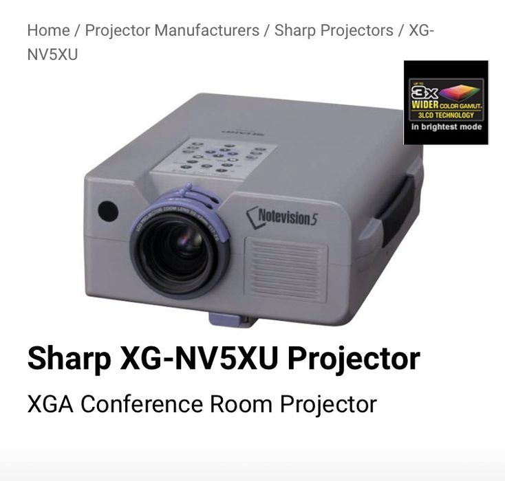 Projektor sharp XG-NV5XU