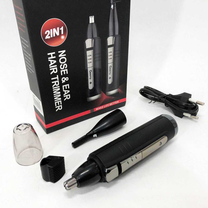 Тример для носа, вух, брів, тример 2в1 бездротовий, машинка GEMEI