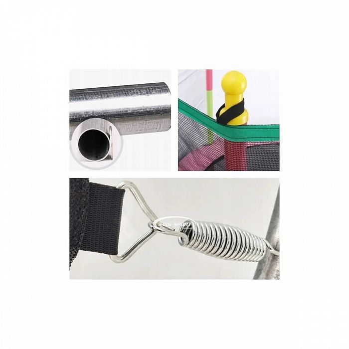 Батут дитячий Fitonix 140 см посилений із захисною сіткою. Рожевий.