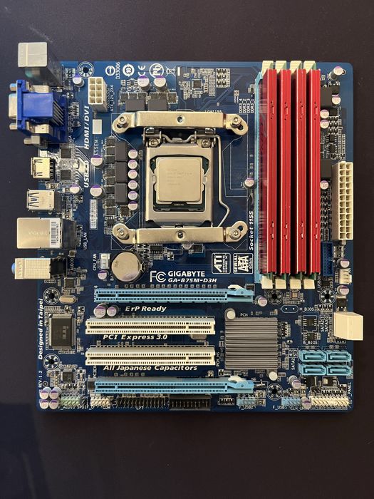 Gigabyte GA-B75M-D3H + Intel i3-3240 + 16GB DDR3 + chłodzenie