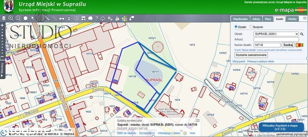 Działka pod zabudowę usługową i wielorodzinną