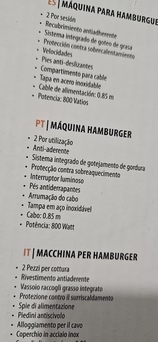Hambúrguer maker